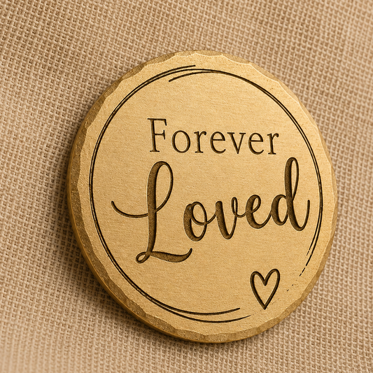 forever loved brass coin