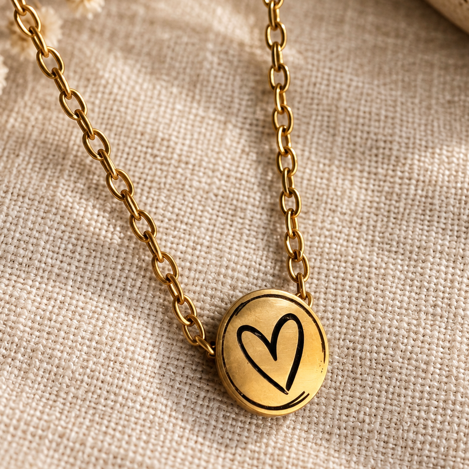 You Are Loved Heart Necklace | Engraved Keepsake Jewelry
