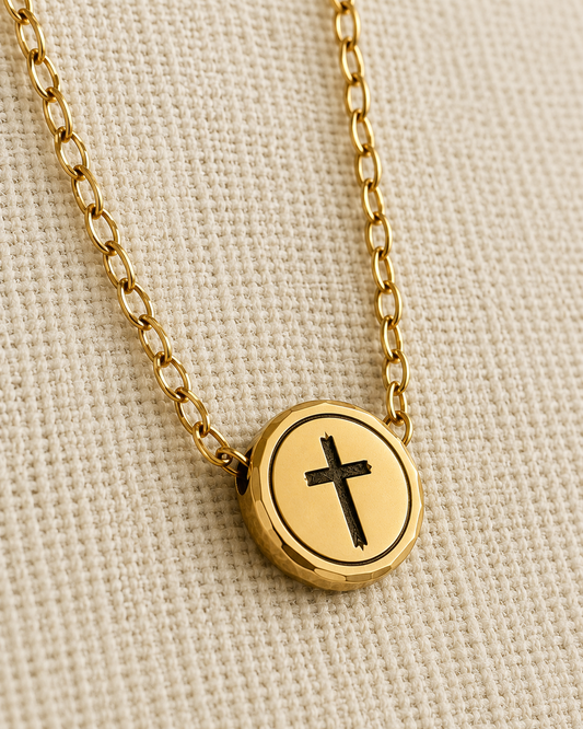 Keep the Faith Cross Necklace | Engraved Keepsake Jewelry