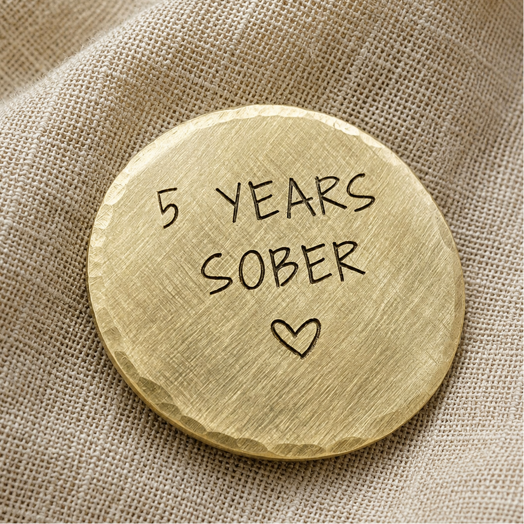 brass sobriety coin