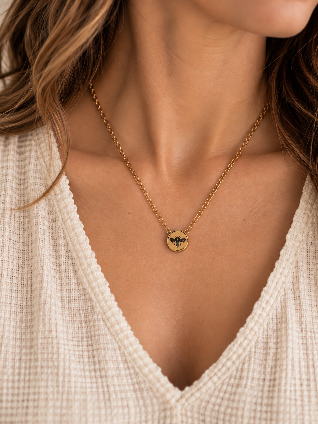 Bee You Necklace | Engraved Keepsake Necklace