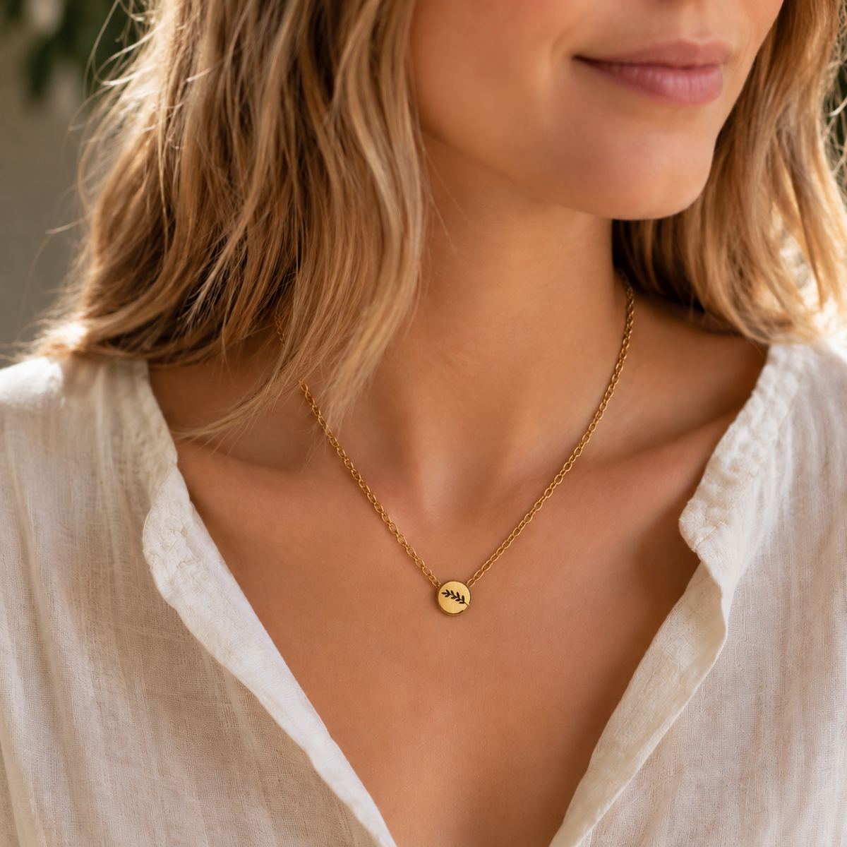 Find Peace Branch Necklace | Engraved Keepsake Jewelry