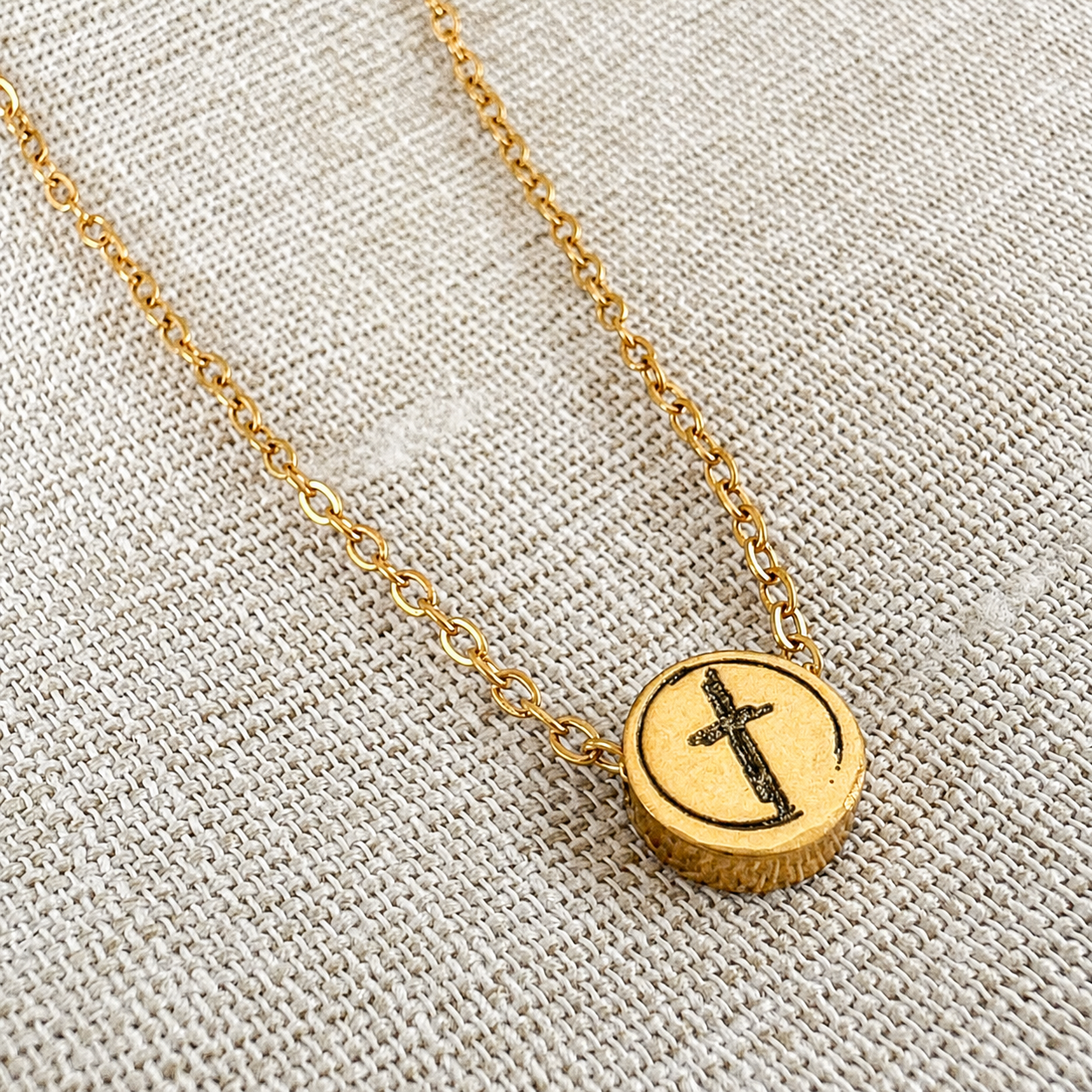 The Faith Necklace | Hand Drawn Cross Keepsake Charm
