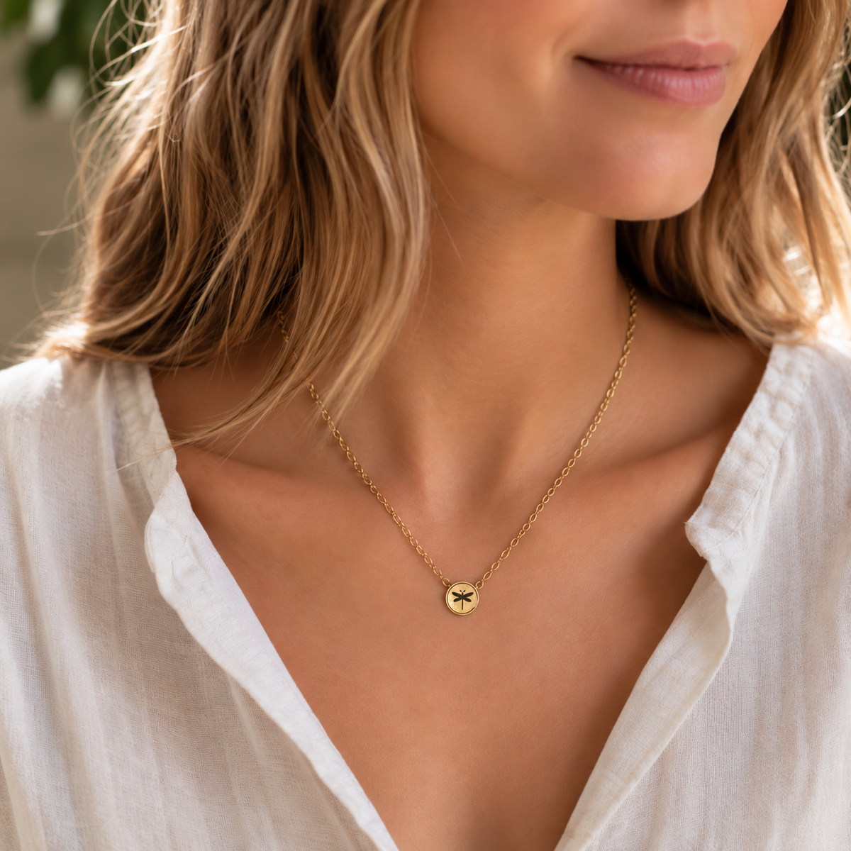 Embrace Change Dragonfly Necklace | Engraved Keepsake Necklace