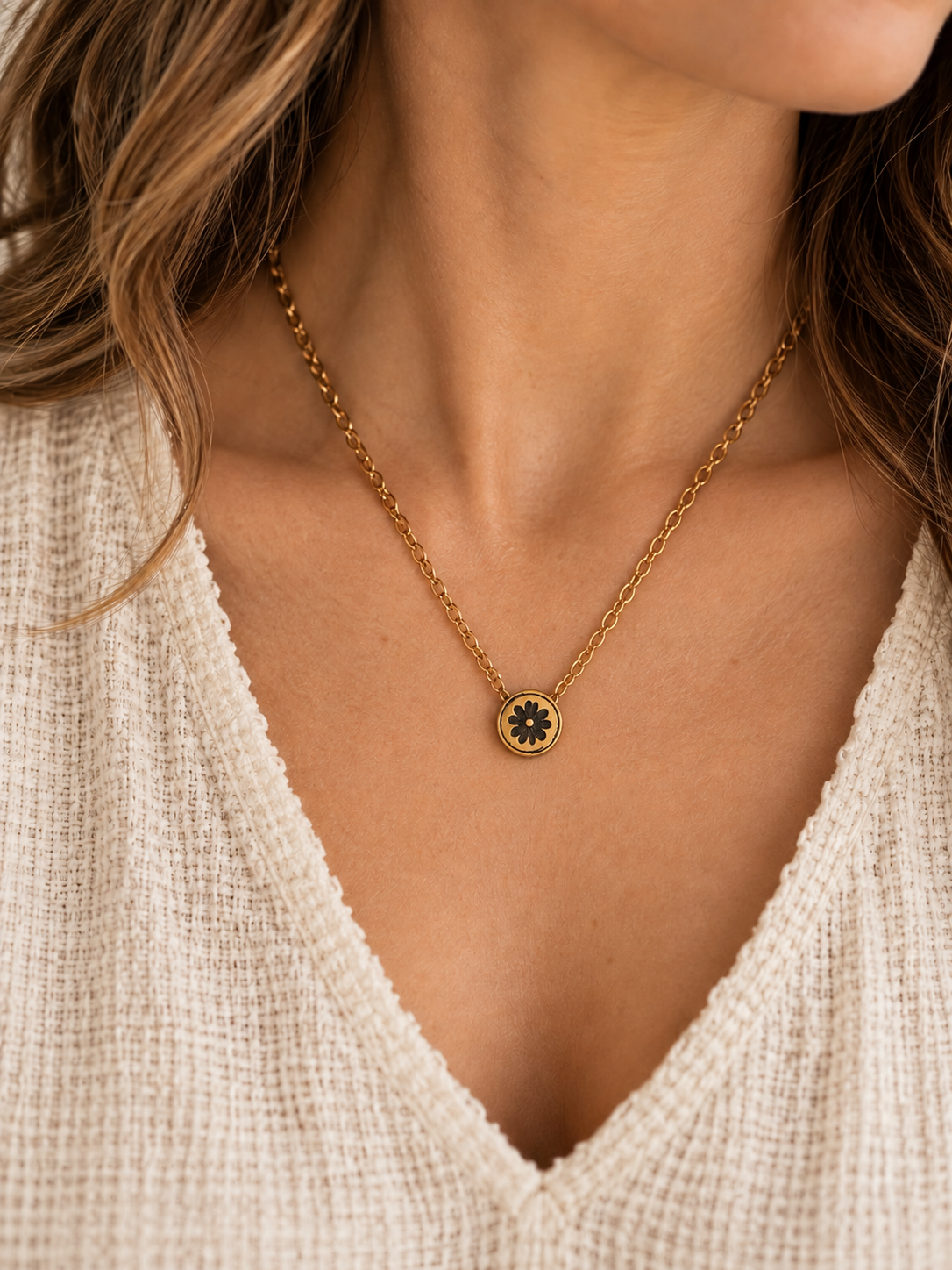 Keep Growing Flower Necklace | Engraved Keepsake Necklace