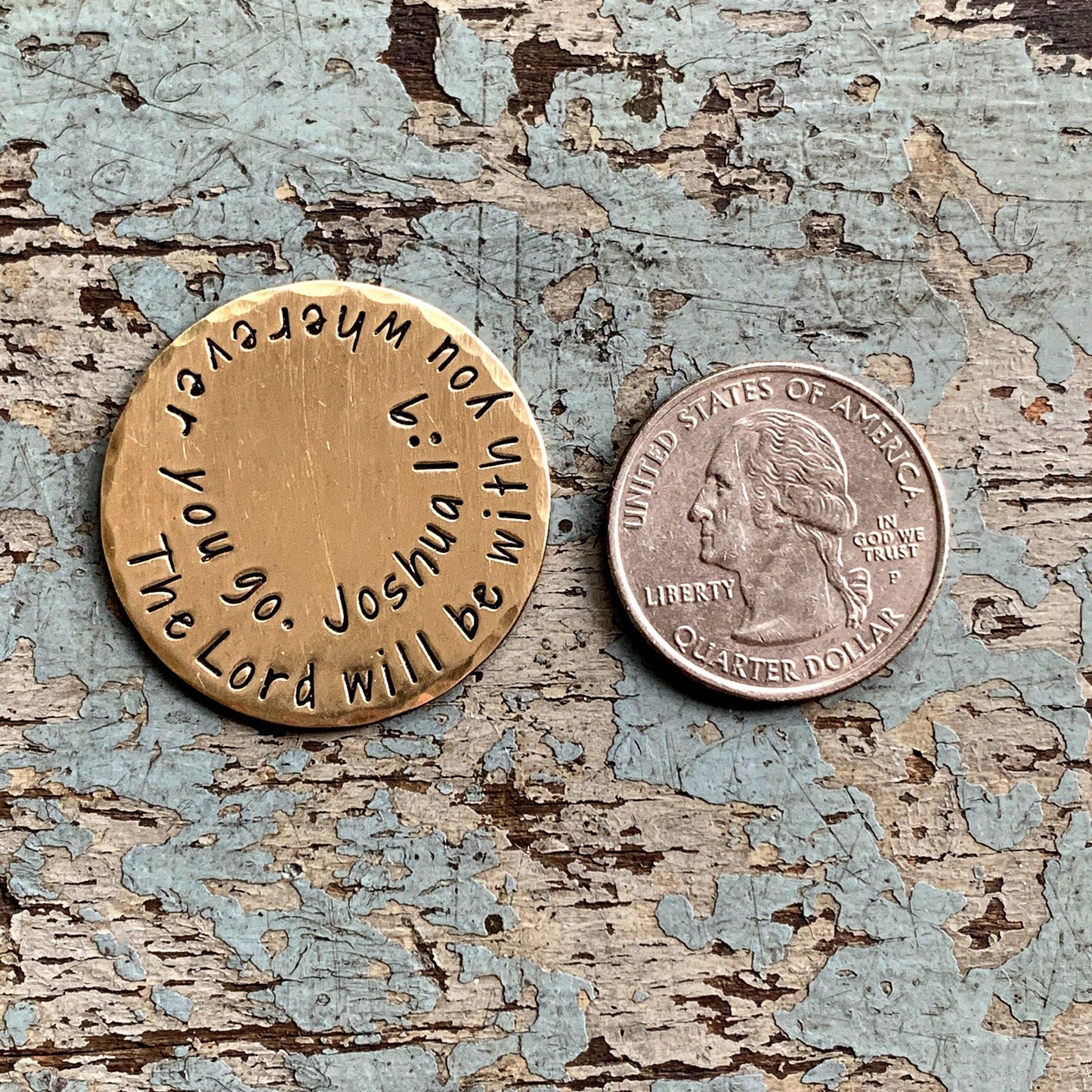 1.25" brass coin