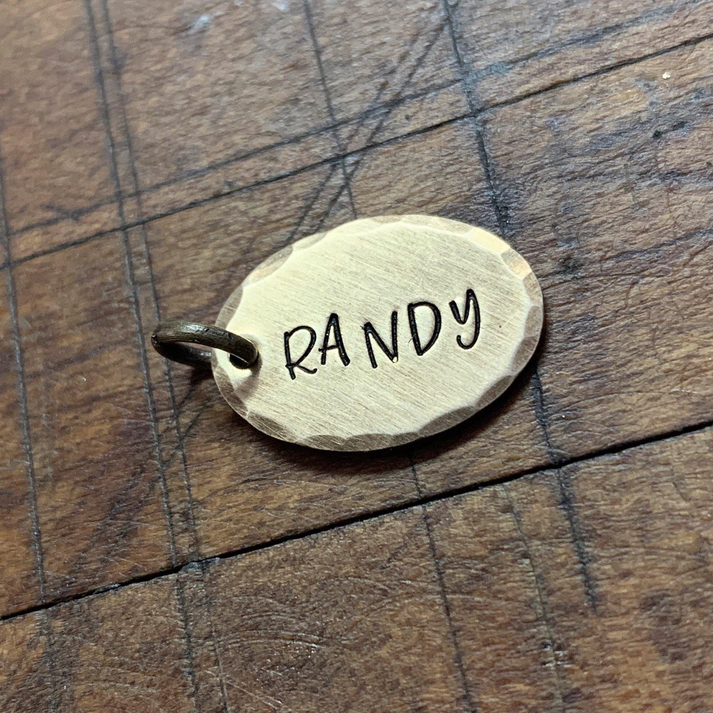 Personalized Brass Oval Name Charm - KyleeMae Designs