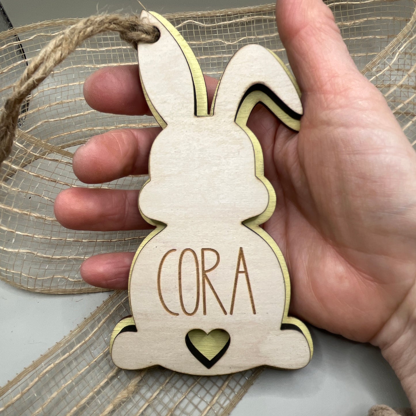 Laser Engraved Easter Tags, First Easter Ornament, Easter Tag