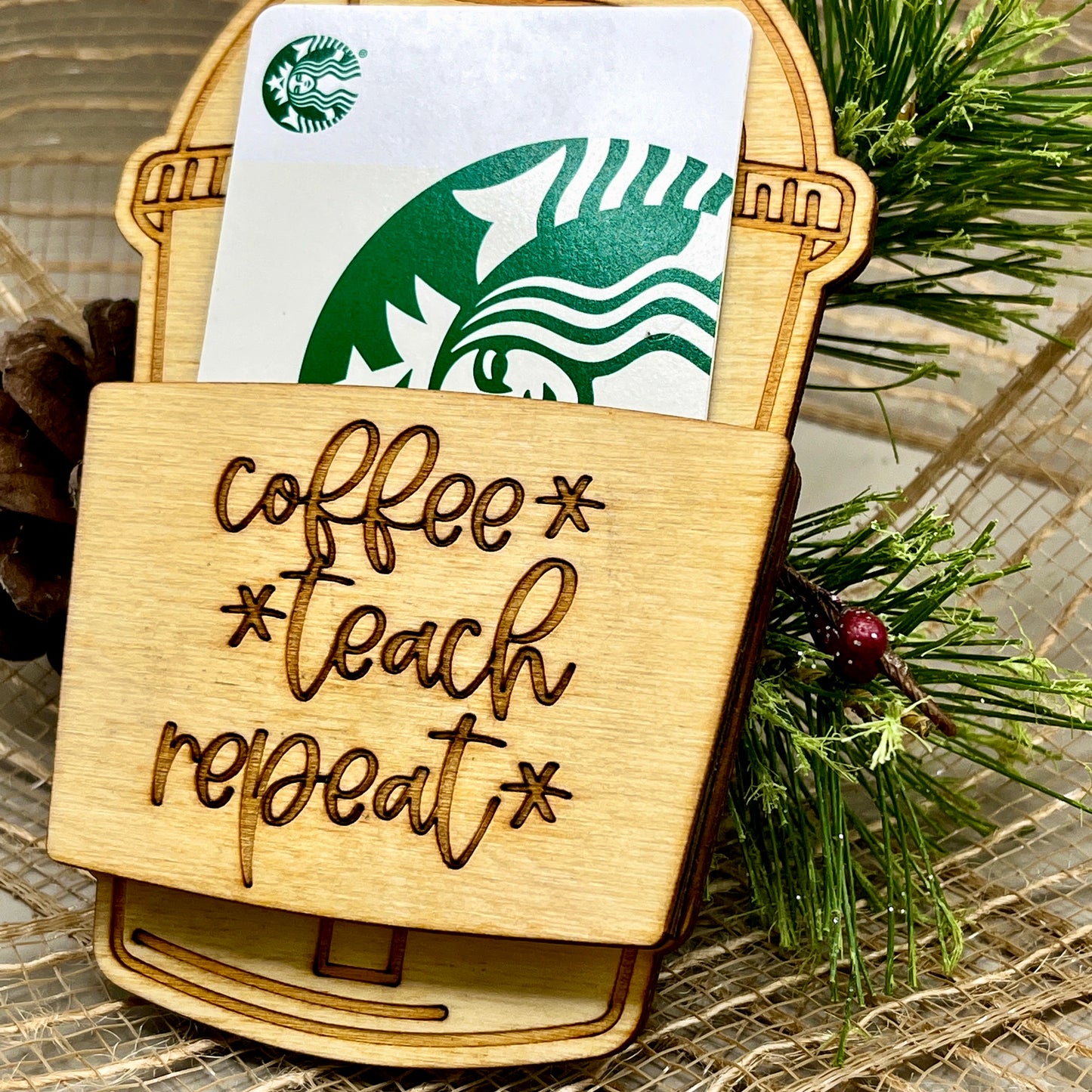 Teacher Gift Card Holder, Coffee Gift Card for Teacher