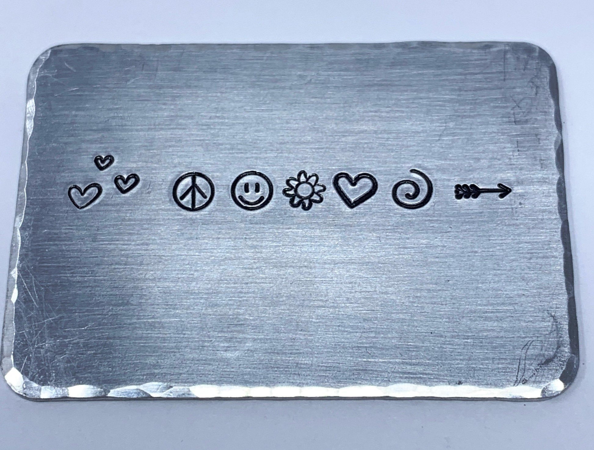 Large Silver Dog Tag for Collar Arrow Design - KyleeMae Designs