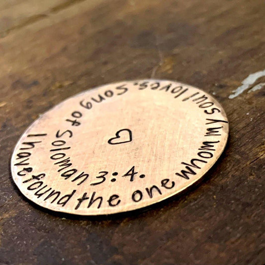 personalized brass coin