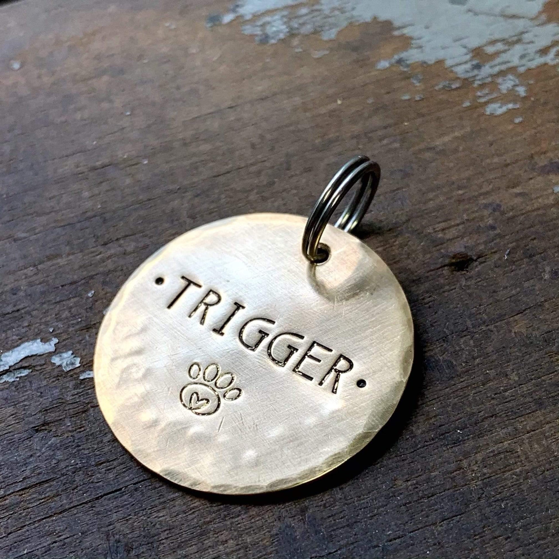 solid brass tag
