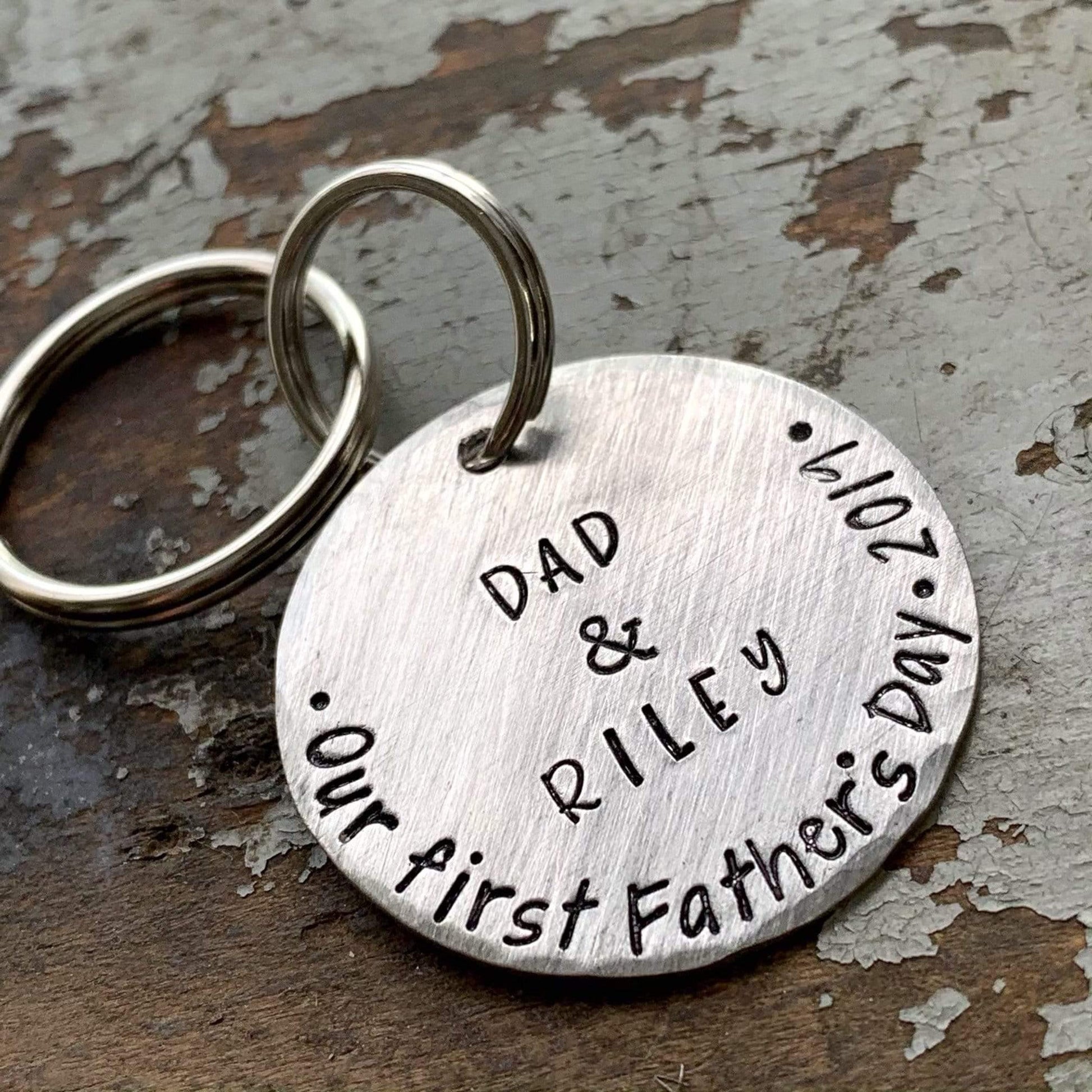 First Father's Day Keychain Gift from Daughter to Dad - KyleeMae Designs