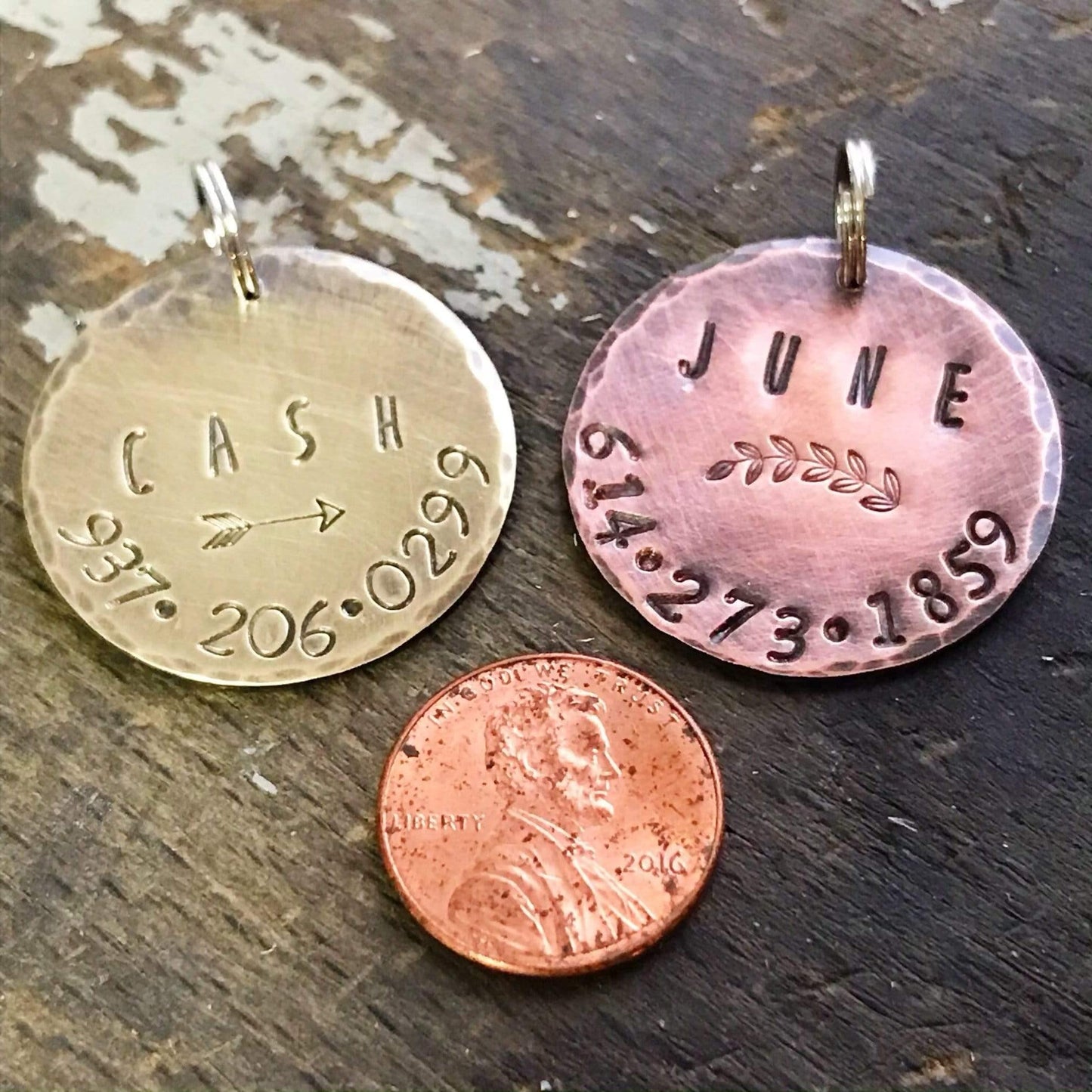 copper and brass pet tags kyleemae designs