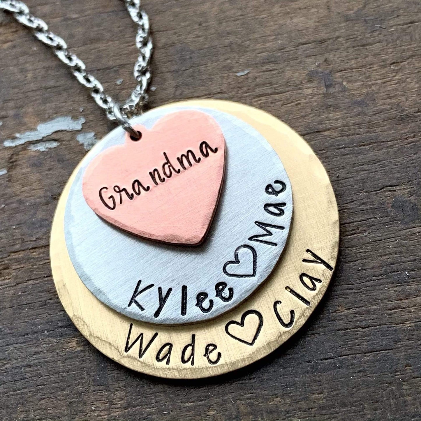 Gifts for Grandma, Personalized Grandma Engraved Custom Jewelry, Nana Necklace - KyleeMae Designs