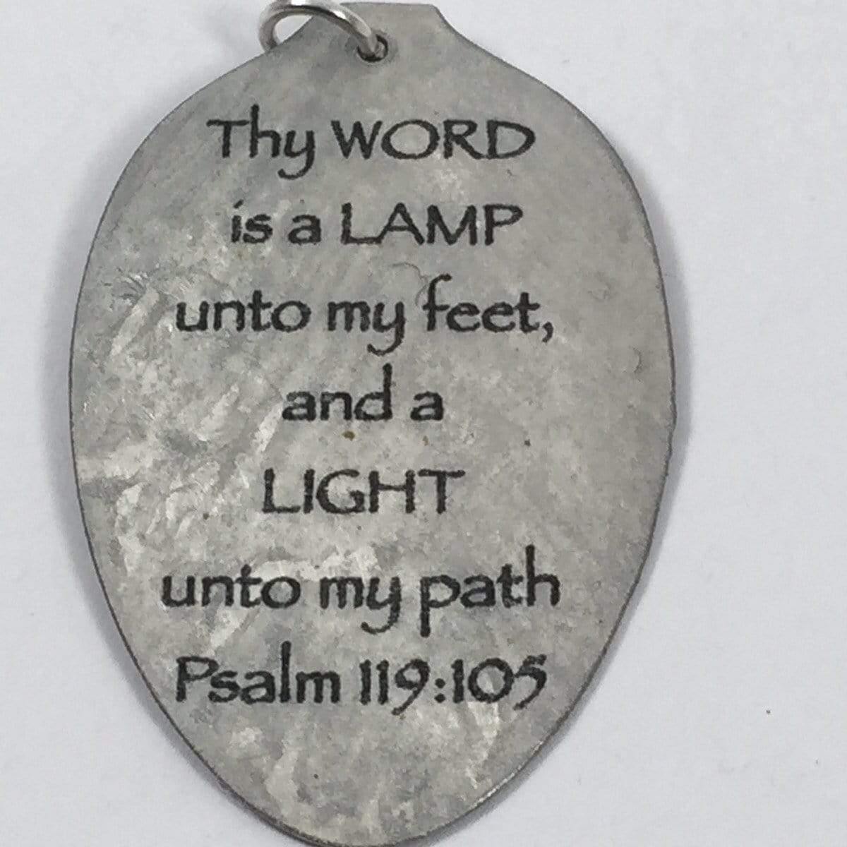 Psalm 119:105 Thy Word is a Lamp unto my feet Scripture Keychain - KyleeMae Designs