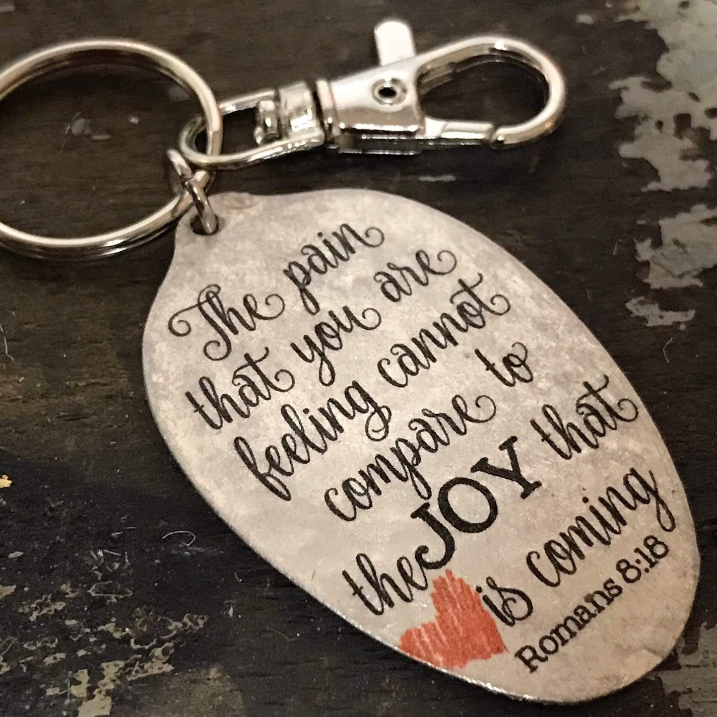 faith gift the pain you are feeling keychain kyleemae designs